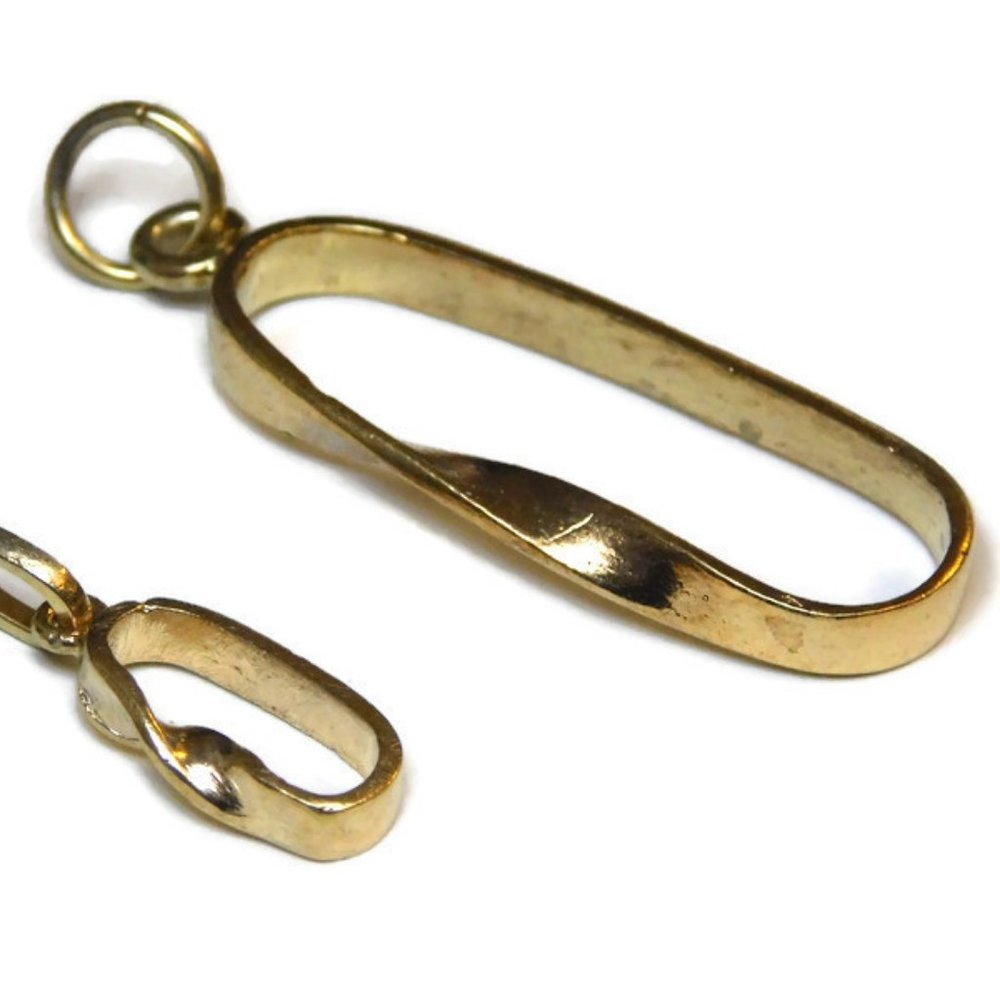 Small Infinity Band Charm Pendant 14k Yellow Gold!! - Picture 4 of 5